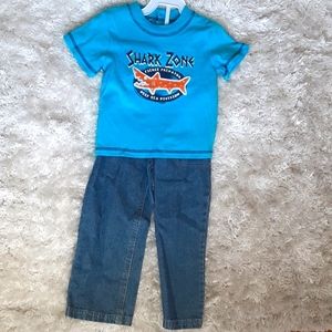 Boys blue summer top with jeans